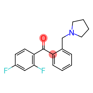 2,4-DIFLUORO-2'-PYRROLIDINOMETHYL BENZOPHENONE