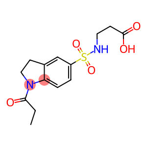 3-(1-propanoyl-2,3-dihydro-1H-indole-5-sulfonamido)propanoic acid