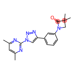 1-{3-[1-(4,6-dimethylpyrimidin-2-yl)-1H-1,2,3-triazol-4-yl]phenyl}-3,3-dimethylazetidin-2-one