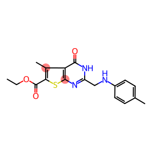 ethyl 5-methyl-4-oxo-2-(4-toluidinomethyl)-3,4-dihydrothieno[2,3-d]pyrimidine-6-carboxylate