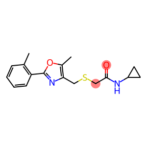 Acetamide, N-cyclopropyl-2-[[[5-methyl-2-(2-methylphenyl)-4-oxazolyl]methyl]thio]-