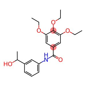 3,4,5-triethoxy-N-[3-(1-hydroxyethyl)phenyl]benzamide