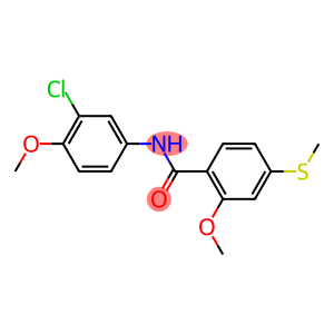 N-(3-Chloro-4-methoxyphenyl)-2-methoxy-4-(methylthio)benzamide