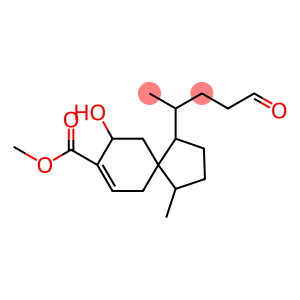 Spiro[4.5]dec-7-ene-8-carboxylic acid, 9-hydroxy-1-methyl-4-(1-methyl-4-oxobutyl)-, methyl ester, [1S-[1α,4β(S*),5α(R*)]]- (9CI)