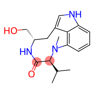 3H-Pyrrolo(4,3,2-gh)-1,4-benzodiazonin-3-one, 1,2,4,5,6,8-hexahydro-5-(hydroxymethyl)-1-methyl-2-(1-methylethyl)-, (2S,5S)-