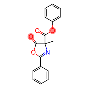 4-Oxazolecarboxylic  acid,  4,5-dihydro-4-methyl-5-oxo-2-phenyl-,  phenyl  ester