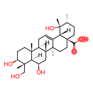 Urs-12-en-28-oic acid, 3,6,19,23-tetrahydroxy-, (3β,4α,6β)-