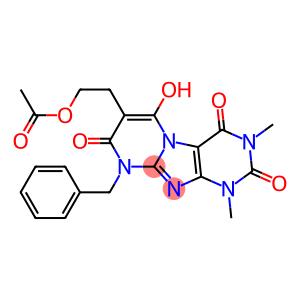 Pyrimido[2,1-f]purine-2,4,8(1H,3H,9H)-trione,  7-[2-(acetyloxy)ethyl]-6-hydroxy-1,3-dimethyl-9-(phenylmethyl)-