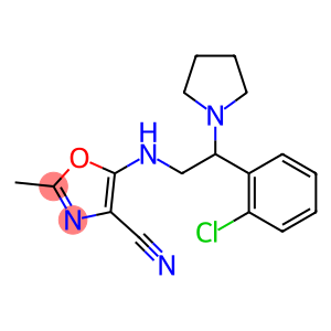 5-[[2-(2-chlorophenyl)-2-pyrrolidin-1-ylethyl]amino]-2-methyl-1,3-oxazole-4-carbonitrile