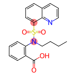 2-[butyl(8-quinolinylsulfonyl)amino]benzoic acid