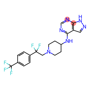 N-[1-[2,2-二氟-2-[4-(三氟甲基)苯基]乙基]-4-哌啶基]-1H-吡唑并[3,4-D]嘧啶-4-胺