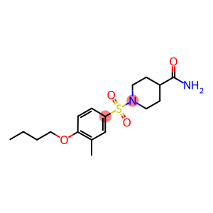 1-[(4-butoxy-3-methylphenyl)sulfonyl]-4-piperidinecarboxamide