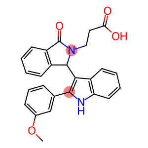 3-{1-[2-(3-methoxyphenyl)-1H-indol-3-yl]-3-oxo-1,3-dihydro-2H-isoindol-2-yl}propanoic acid