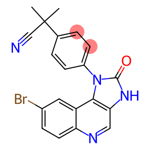 Benzeneacetonitrile, 4-(8-bromo-2,3-dihydro-2-oxo-1H-imidazo[4,5-c]quinolin-1-yl)-.alpha.,.alpha.-dimethyl-