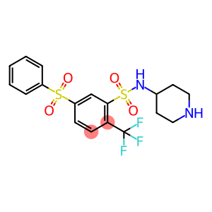 5-(benzenesulfonyl)-N-piperidin-4-yl-2-(trifluoromethyl)benzenesulfonamide