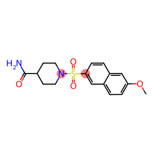 1-[(6-methoxy-2-naphthyl)sulfonyl]-4-piperidinecarboxamide