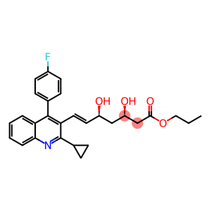 6-Heptenoic acid, 7-[2-cyclopropyl-4-(4-fluorophenyl)-3-quinolinyl]-3,5-dihydroxy-, propyl ester, (3R,5S,6E)-