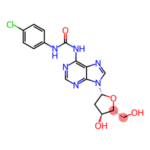 1-(4-Chlorophenyl)-3-(9-((2R,4S,5R)-4-hydroxy-5-(hydroxymethyl)tetrahydrofuran-2-yl)-9H-purin-6-yl)urea