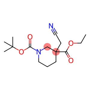 1-(叔丁基) 3-乙基 3-(氰甲基)哌啶-1,3-二羧酸