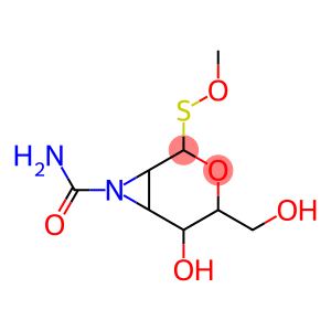 3-Oxa-7-azabicyclo[4.1.0]heptane-7-carboxamide,  5-hydroxy-4-(hydroxymethyl)-2-methoxythio-  (7CI)