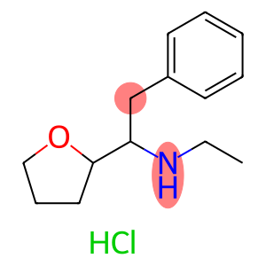 2-Furanmethanamine, N-ethyltetrahydro-α-(phenylmethyl)-, hydrochloride (1:1)