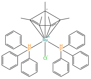 Chloro(pentamethyl-h5-cyclopentadienyl)bis(triphenylphosphine)ruthenium(II)