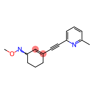 2-Cyclohexen-1-one, 3-[2-(6-methyl-2-pyridinyl)ethynyl]-, O-methyloxime
