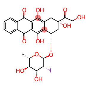 (1S,3S)-3,5,12-trihydroxy-3-(hydroxyacetyl)-6,11-dioxo-1,2,3,4,6,11-hexahydrotetracen-1-yl 2,6-dideoxy-2-iodo-alpha-L-mannopyranoside