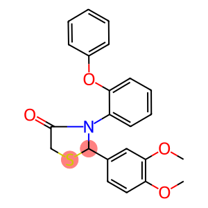 2-(3,4-dimethoxyphenyl)-3-(2-phenoxyphenyl)-1,3-thiazolidin-4-one