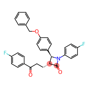 2-Azetidinone, 1-(4-fluorophenyl)-3-[3-(4-fluorophenyl)-3-oxopropyl]-4-[4-(phenylMethox y)phenyl]-, (3R,4S)-rel-