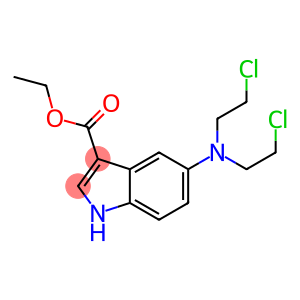 ethyl 5-[bis(2-chloroethyl)amino]-1H-indole-3-carboxylate