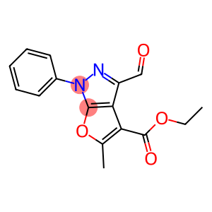 1H-Furo[2,3-c]pyrazole-4-carboxylic  acid,  3-formyl-5-methyl-1-phenyl-,  ethyl  ester
