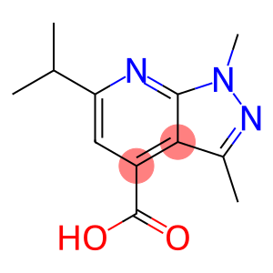 1H-Pyrazolo[3,4-b]pyridine-4-carboxylic acid, 1,3-dimethyl-6-(1-methylethyl)-