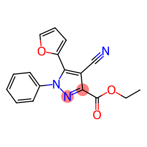 1H-Pyrazole-3-carboxylic  acid,  4-cyano-5-(2-furanyl)-1-phenyl-,  ethyl  ester