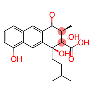 (1S,2S,3S)-1,8-dihydroxy-3-methyl-1-(3-methylbutyl)-4-oxo-2,3-dihydroa nthracene-2-carboperoxoic acid