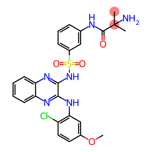 2-amino-N-[3-[[3-(2-chloro-5-methoxyanilino)quinoxalin-2-yl]sulfamoyl]phenyl]-2-methylpropanamide
