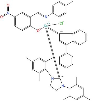 [1,3-双(莱基)-2-亚咪唑烷基]-[2-[[(4-甲基苯基)亚氨基]甲基]-4-硝基-苯酚基]-[3-苯基-亚茚基]氯化钌