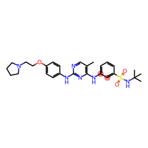 n-(1,1-dimethylethyl)-3-((5-methyl-2-((4-(2-(1-pyrrolidinyl)ethoxy)phenyl)amino)-4-pyrimidinyl)amino)benzenesulfonamide