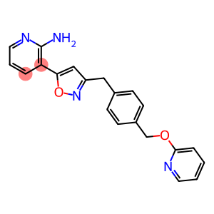 2-Pyridinamine, 3-[3-[[4-[(2-pyridinyloxy)methyl]phenyl]methyl]-5-isoxazolyl]-
