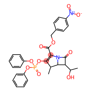 1-Azabicyclo[3.2.0]hept-2-ene-2-carboxylic acid, 3-[(diphenoxyphosphinyl)oxy]-6-(1-hydroxyethyl)-4-methyl-7-oxo-, (4-nitrophenyl)methyl ester