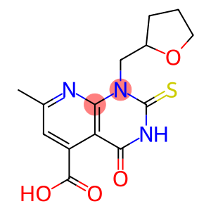 2-mercapto-7-methyl-4-oxo-1-(tetrahydrofuran-2-ylmethyl)-1,4-dihydropyrido[2,3-d]pyrimidine-5-carboxylic acid