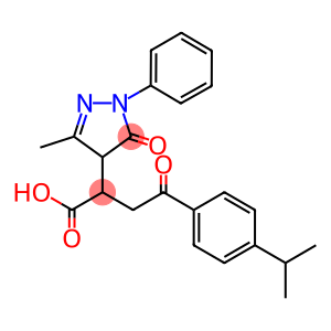 4-(4-(ISOPROPYL)PHENYL)-2-(3-METHYL-5-OXO-1-PHENYL(2-PYRAZOLIN-4-YL))-4-OXOBUTANOIC ACID