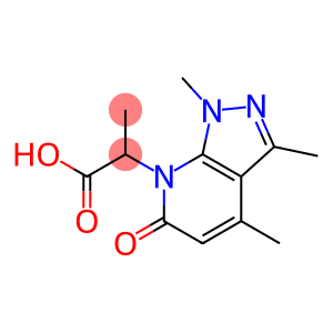 7H-Pyrazolo[3,4-b]pyridine-7-acetic  acid,  1,6-dihydro--alpha-,1,3,4-tetramethyl-6-oxo-