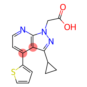 2-(3-环丙基-4-(噻吩-2-基)-1H-吡唑并[3,4-B]吡啶-1-基)乙酸