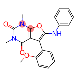 Furo[2,3-d]pyrimidine-2,4(1H,3H)-dione,  5-(2-methoxyphenyl)-1,3-dimethyl-6-(phenylamino)-