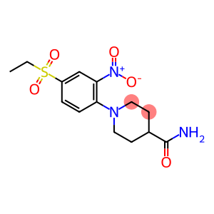 1-[4-(ETHYLSULFONYL)-2-NITROPHENYL]PIPERIDINE-4-CARBOXAMIDE