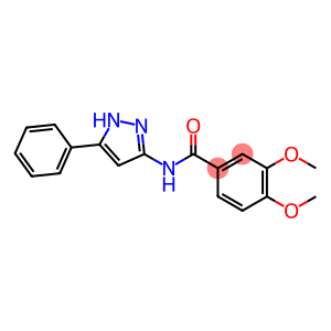 3,4-二甲氧基-N-(5-苯基-1H-吡唑-3-基)苯甲酰胺