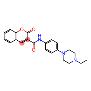 2H-1-Benzopyran-3-carboxamide, N-[4-(4-ethyl-1-piperazinyl)phenyl]-2-oxo-