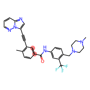 3-(2-Imidazo[1,2-b]pyridazin-3-ylethynyl)-4-methyl-N-[4-[(4-methyl-1-piperazinyl)methyl]-3-(trifluoromethyl)phenyl]benzamide