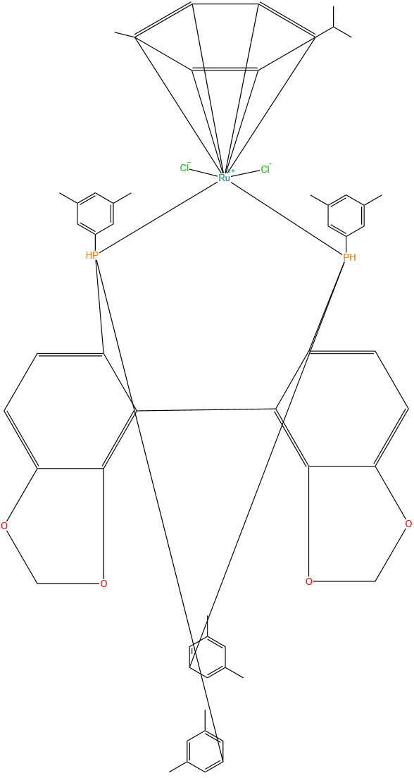 氯[(S)-(–)-5,5′-双[二(3,5-二甲苯基)膦]-4,4′-二-1,3-苯并二茂](P-伞花素)氯化钌(II)